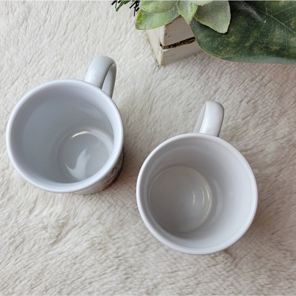 ROYAL NORFOLK Set Of 2 Ceramic Poinsettia Christmas Holiday Mugs - Picture 6 of 10